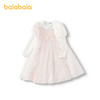 巴拉巴拉童装女童公主裙假两件连衣裙春季网纱裙甜美蝴蝶结洋气 商品缩略图0