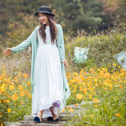 【林栖设计小店】【现货】【非常软很舒适不累脚】原创设计复古百搭单鞋女士低跟鞋子单鞋球球鞋4903291-4961181 商品图4