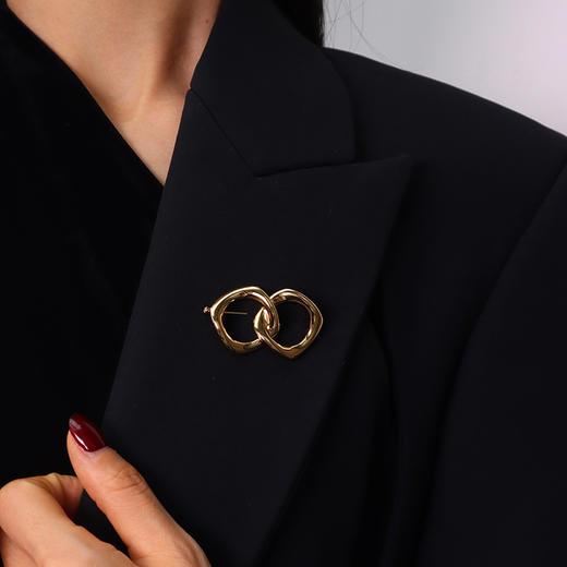 Ancient Rome古罗马时期 | 罗马金色双圈胸针 商品图2