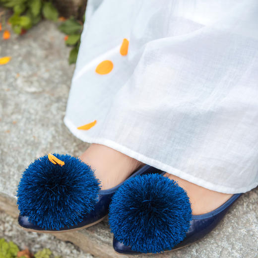 【林栖设计小店】【现货】【非常软很舒适不累脚】原创设计复古百搭单鞋女士低跟鞋子单鞋球球鞋4903291-4961181 商品图3