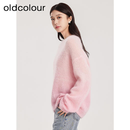 oldcolour春季新款甜美气质宽松软糯慵懒感针织套头衫女Q110516A1 商品图2