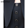 oldcolour春季新品时尚黑色修身显瘦圆领气质套装女Q121012A1 商品缩略图3