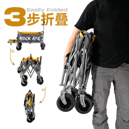 【自营】洛克猩球-多功能折叠露营车（越野轮PLUS)Wagon 营地推车多色 商品图5