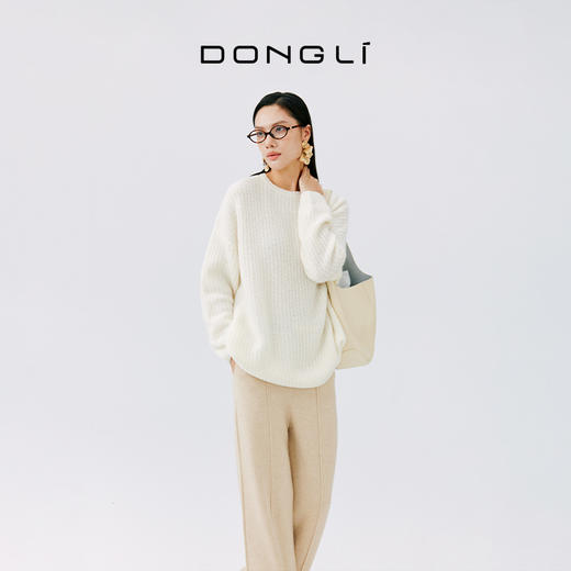 东黎 • 山羊绒女士春季圆领套衫 4844 商品图2