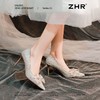 ZHR则则尖头蝴蝶结高跟鞋2025新款气质百搭细跟伴娘鞋单鞋新娘鞋 商品缩略图8