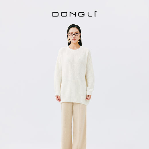 东黎 • 山羊绒女士春季圆领套衫 4844 商品图1