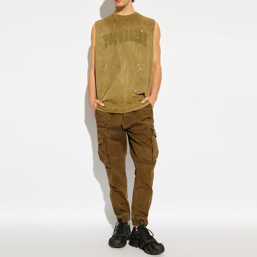 DSQUARED2 男士棉质运动休闲裤 棕色 S74KB0950 S39021 728 商品图3