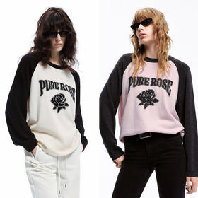 【清仓不退换】【高品质私服】【MC撞色羊绒羊毛提花宽松套头衫】活力撞色，轻柔服帖人体曲线【无标出货 介意慎拍】-CC