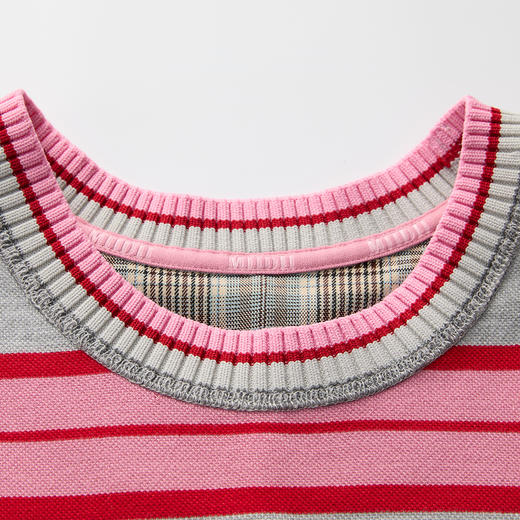 谜底彩色条纹连衣裙无袖女2025春新品时尚直筒宽肩长裙251ML0071 商品图3