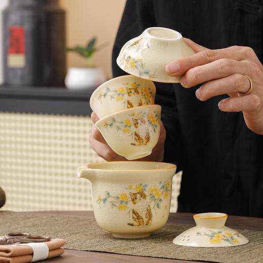 【旅行茶具套装！一包收纳】旅行茶具套装户外露营便携式快客杯功夫茶具礼品商务伴手礼 商品图3