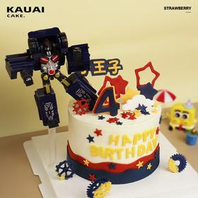 烤爱·生日蛋糕系列·咖宝车神变形机器人蛋糕·聚会儿童蛋糕生日节日【深圳同城配送】