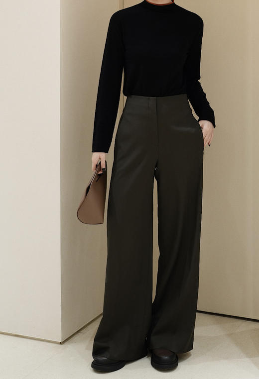 911-4  排他性独家圆正 小禾无缝一体 超细绵羊毛 红边卷边 半高领针织打底衫 商品图6