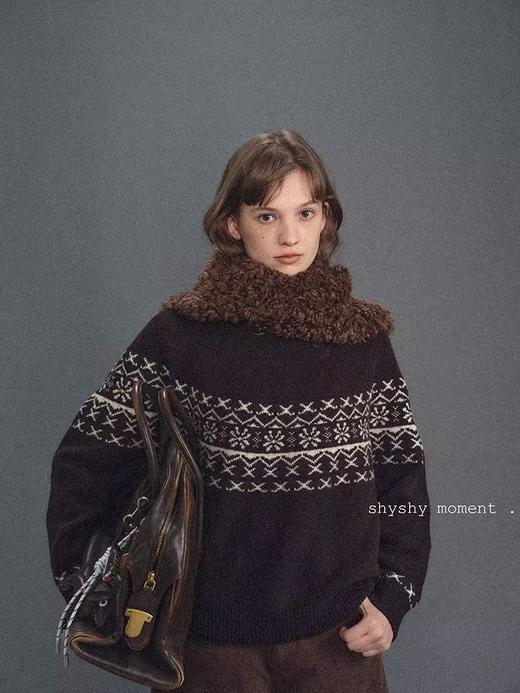 shyshystill/shy202411001/节日氛围感温暖冬季美丽奴羊毛套头毛衣 商品图2