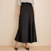 玳莎松紧高腰鱼尾裙2025年春季新款垂感仿醋酸简约黑色长款半身裙  FA34304 商品缩略图0