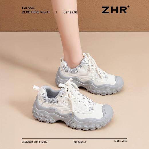 ZHR厚底户外登山鞋女复古百搭网面透气运动休闲鞋女鞋丑萌老爹鞋 商品图5