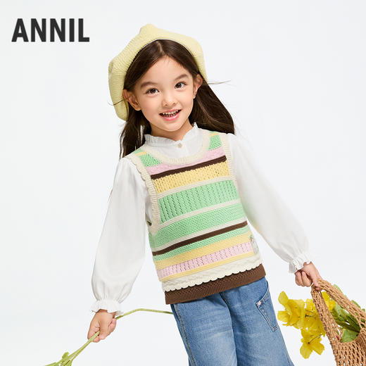 女童马夹春季新款安奈儿童装实体店同款XG512594 商品图2