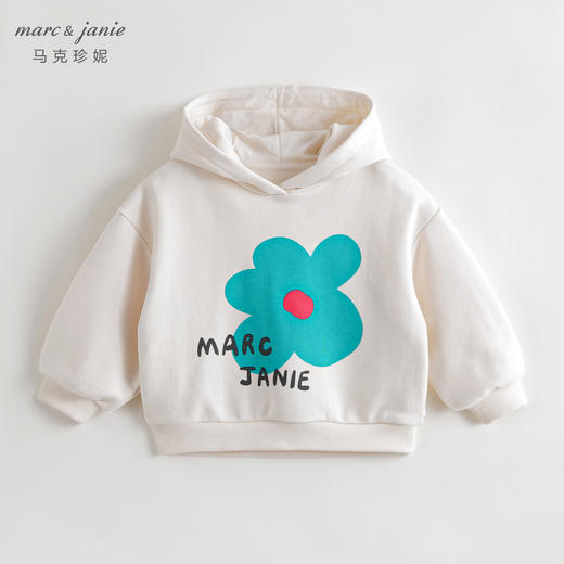 马克珍妮秋装新款 女童撞色涂鸦连帽休闲运动卫衣231319 商品图3