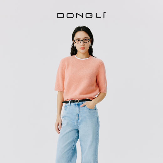 东黎 • 山羊绒女士秋冬圈圈纱圆领半袖 4852 商品图3