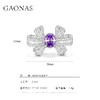 GAONAS 925银合成锆石戒指 紫气盈门 经典美紫色蝴蝶戒指11238JPR 商品缩略图3