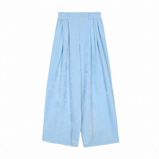 谜底卫裤阔腿裤女2025春新品时尚休闲风宽松丝绒感长裤251MK0053 商品图4