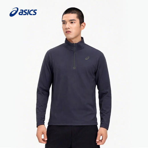 ASICS亚瑟士男式速干抗菌跑步长袖舒适保暖透气半开领运动T恤2011D324 商品图2