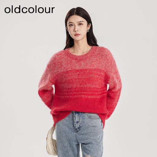oldcolour春季新款甜美气质宽松软糯慵懒感针织套头衫女Q110516A1 商品图1
