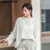 oldcolour春季新款粉色时尚气质宽松慵懒感套头针织衫女Q120505A1 商品缩略图1