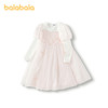 巴拉巴拉童装女童公主裙假两件连衣裙春季网纱裙甜美蝴蝶结洋气 商品缩略图1