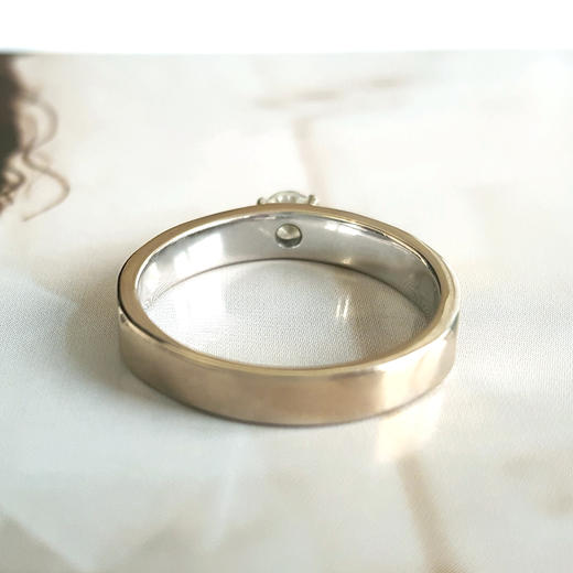 【天然正品】I DOAU750双色金时尚经典款0.163克拉钻石戒指AU750双色金9号（戒圈可改）261224NJS13 现售价：2880(特价） 商品图8