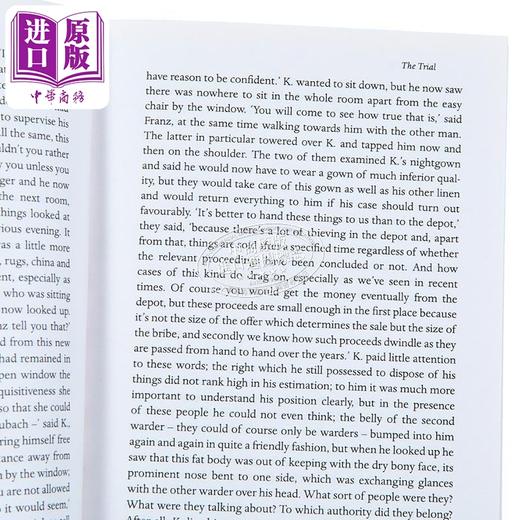 【中商原版】卡夫卡 审判 试用 PBC The Trial 英文原版 Franz Kafka 弗朗茨 变形记作者 奥地利知名小说家 商品图2