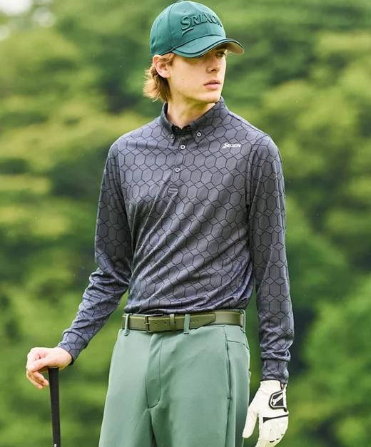 高尔夫Srixon男士提花满幅设计长袖 商品图0