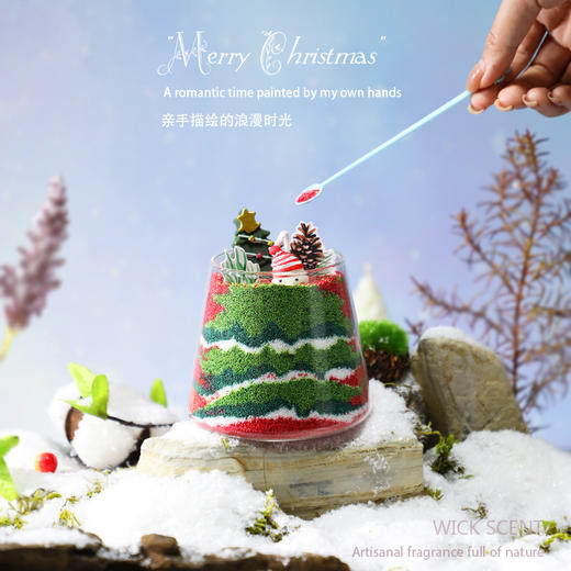 【沙画系列香薰蜡烛】新年沙画香薰蜡烛礼盒DIY手工香氛生日伴手礼情人节送礼物。ry 商品图1