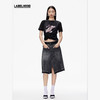 【对倒×LABELHOOD】联名款简约A字裙黑色牛仔半裙 商品缩略图0