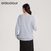 oldcolour春季新款纯色简约气质百搭宽松套头针织衫女Q110520A1 商品缩略图4