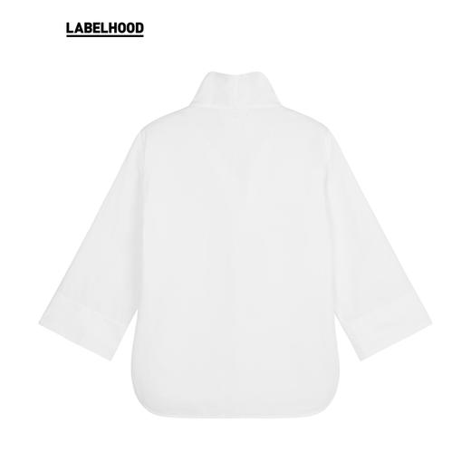 【HIDEMI×LABELHOOD】蕾虎限定联名款大立领A字袖白衬衫 商品图4