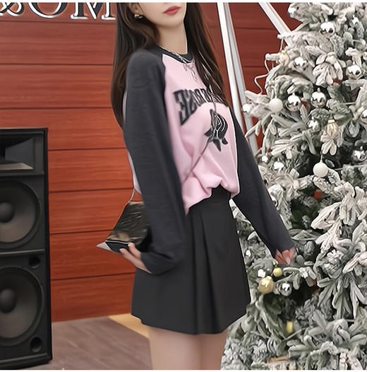 【清仓不退换】【高品质私服】【MC撞色羊绒羊毛提花宽松套头衫】活力撞色，轻柔服帖人体曲线【无标出货 介意慎拍】-CC 商品图3