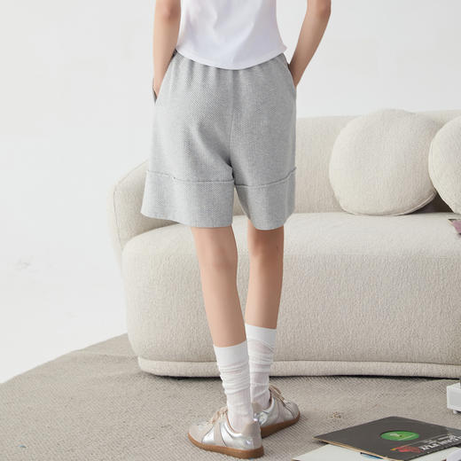 谜底卫裤短裤女2025春新品运动休闲风高腰百搭宽松裤子251MK0006 商品图2