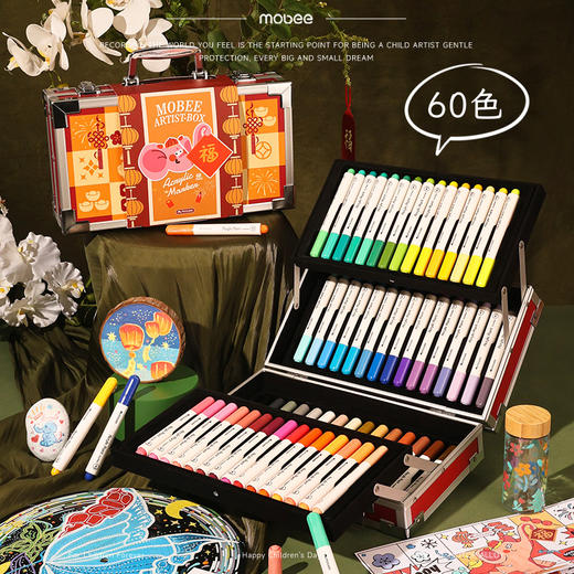 mobee 2025新年款60色丙烯马克笔礼盒 商品图4
