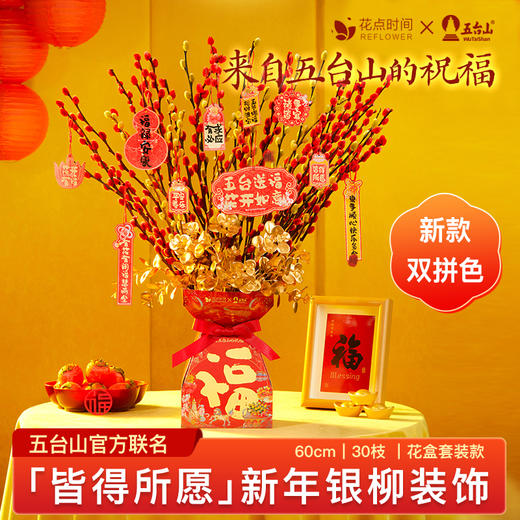 【30枝·新款双拼色·皆得所愿】新年银柳花盒套装款 | 新客福利 商品图0