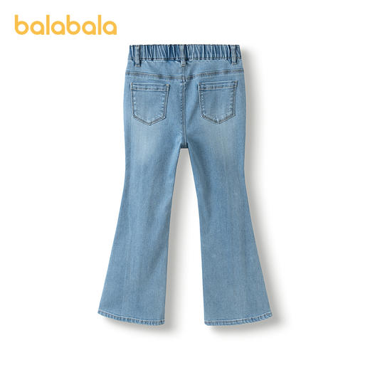 巴拉巴拉儿童牛仔裤女童开叉喇叭裤2025春季新款长裤 商品图2