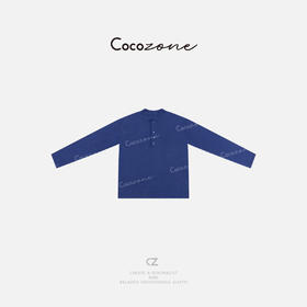 COCO ZONE 100绵羊毛春季半开领纽扣针织衫ACD1A0054