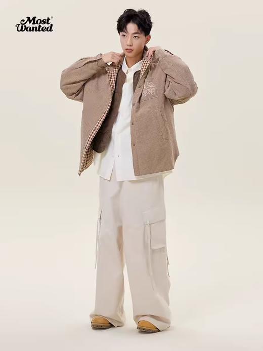 mostwantedlab彩虹/M2434151/小花格纹双面穿绗棉衬衫 商品图3