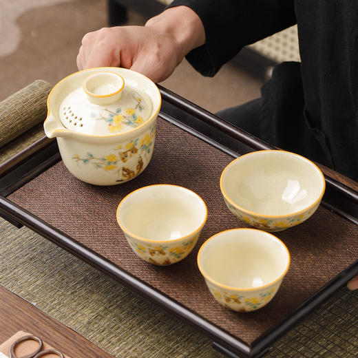 【旅行茶具套装！一包收纳】旅行茶具套装户外露营便携式快客杯功夫茶具礼品商务伴手礼 商品图1