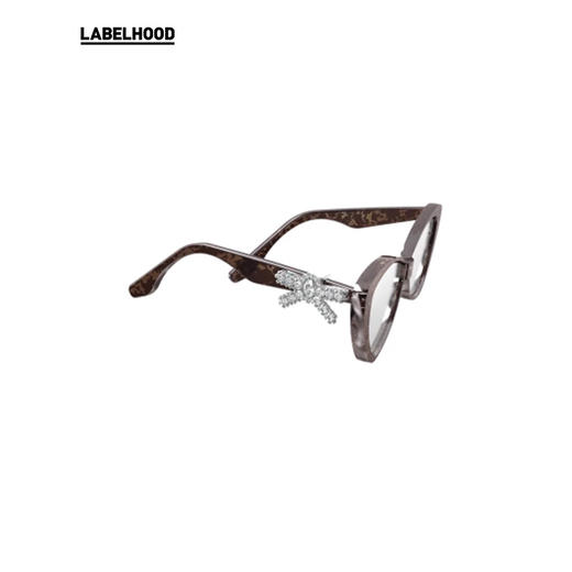 【SHUSHUTONGxYVMIN】蕾虎设计感优雅甜酷蝴蝶结装饰眼镜 商品图0