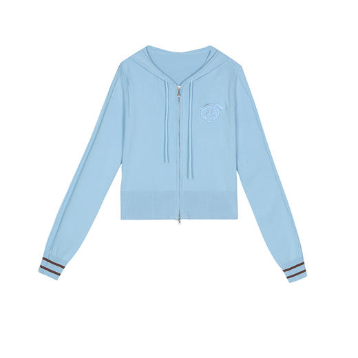 谜底连帽针织衫外套2025春新品学院风百搭针织开衫长袖251MZ0325 商品图4