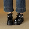 【预售5天】真皮厚底增高小皮鞋女新款爆款复古乐福鞋英伦风系带皮带扣女单鞋MQE&G144-1 商品缩略图4
