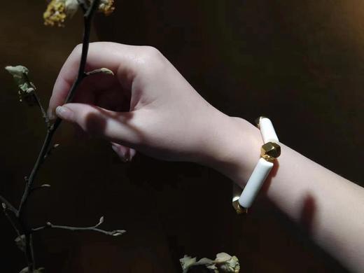 牛骨管银鎏金珠手串 商品图2