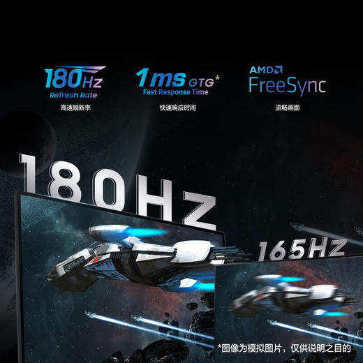 三星（SAMSUNG）27英寸 180Hz 2K 1ms(GTG) Fast IPS HDR400 护眼 旋转升降 玄龙骑士 电竞显示器 LS27DG502ECXXF 商品图5