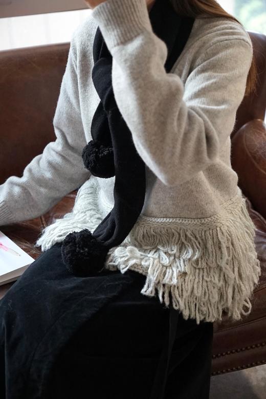 （g）羊毛流苏针织毛衣 商品图3