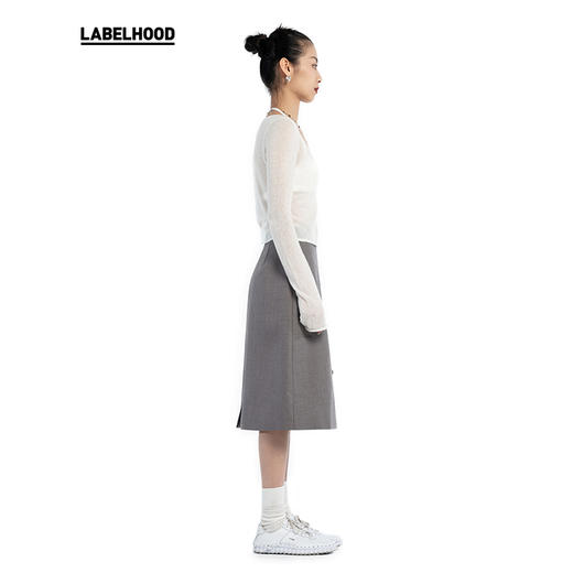 【Serrer×LABELHOOD】蕾虎联名款时尚玫瑰装饰中长半裙 商品图3